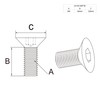 Hinge Standard Groove 6 for 20 Pieces Including Screw Connection