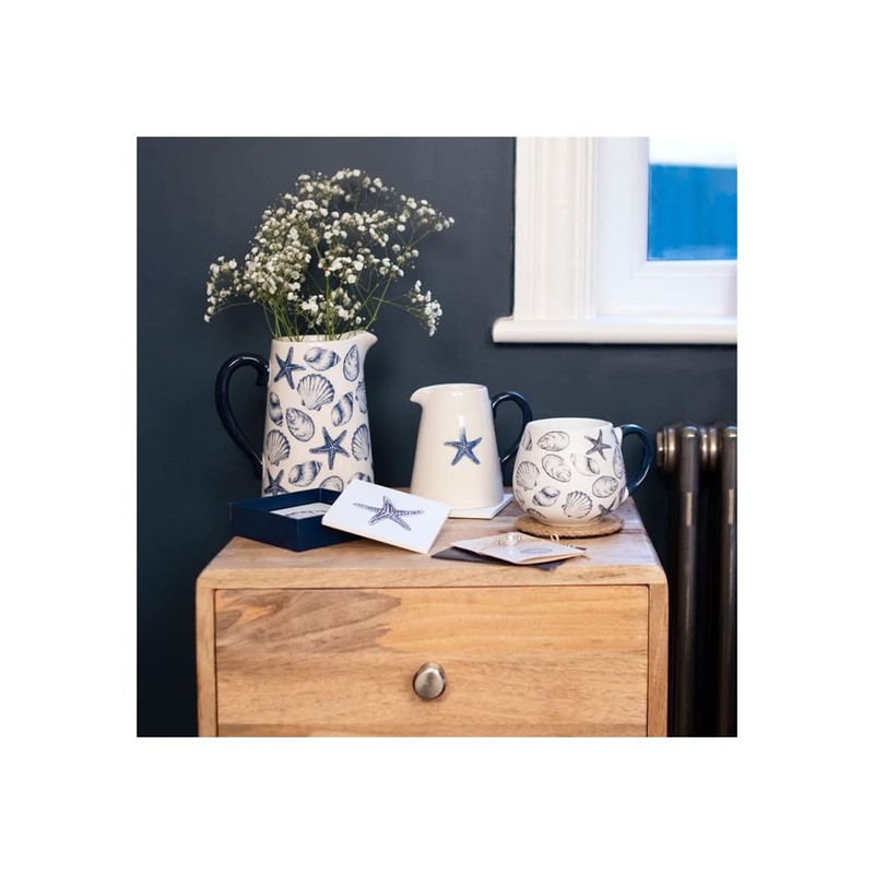 Something Different CO_17822 Ceramic Flower Jug | Seashell | 17