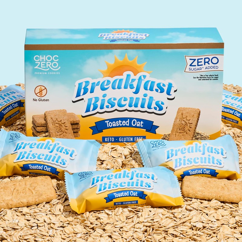 ChocZero Breakfast Biscuits, Toasted Oat, Gluten Free, Grain Free, No
