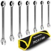 BLOSTM Ratcheting Combination Wrench Spanner Set - 7-Piece Metric Ratchet
