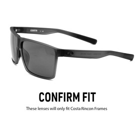 IKON LENSES Replacement Lenses for Costa Rincon (Polarized) - Fits Costa Del Mar Rincon Sunglasses (Ice Blue Mirror)