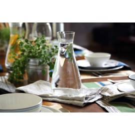 KOR Water 34 oz BPA free Glass Carafe with lid. For use with Water Fall by KOR Counter Top Filter