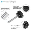 CoCud Thumb Screw Knurled Knobs, M6 x 40mm Male Thread,