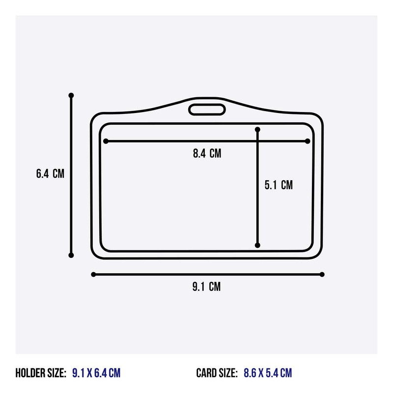 LanyardsTomorrow Aluminum Metal Horizontal Horizontal Open ID Card Holder for