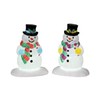 Lemax 24965 Christmas Village Accessory: Holly Hat Snowman (Set of