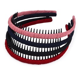 STHUAHE4PC Multicolor Protection Resin Teeth Comb Hair Hoop Hairband Headband Hair Accessories by Beauty hair (4 Colors-Multi-colored)