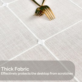 Plenmor Square Table Cloth Natural Tablecloth for Outdoor Cotton Linen Looking Fabric Table Cover for Kitchen Garden (A-Beige, 135x135 cm)