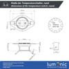 Lumonic KSD301 Thermal Switch 60°C Opener 250V 10A Temperature Switch