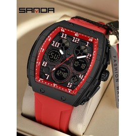Men's Fashion Digital Analog Watches, Luxury Watches, Couples Gifts, Casual Sporty Digital Watches for Men with Luminous Dial & Alarm Function, Modern Waterproof Watch with Digital Display for Men with Box:_Multicolor3_one-size
