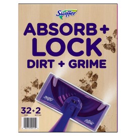 Swiffer WetJet Refill Pack – 32 Pads + 2 Cleaner Refills, Lavender Scent.