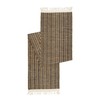 Jute Runner Rectangular Twine Black and Natural 72x12 in