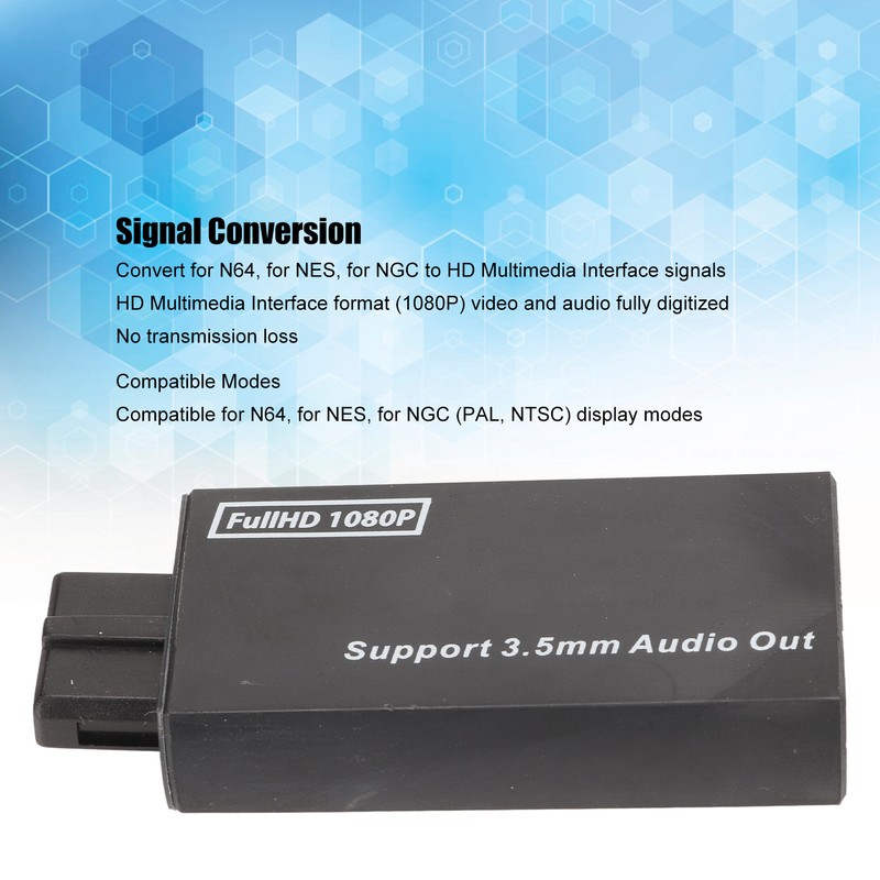 for N64 to HD Multimedia Interface Adapter Professional Full HD