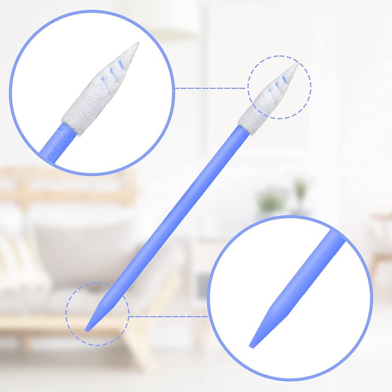 Wellgler's 100pcs Foam Cleaning Swabs, Multi-Purpose Cleanroom Foam Tip, Cleaning