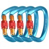 Azarxis Locking Carabiner, D-Ring, Climbing Button, Aluminum Carabiner, Load Capacity
