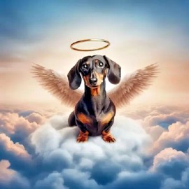 Fashion Jewelry Unique DACHSHUND ANGEL WING DOG Pendant on 925 Plated Silver 20" 22" Necklace