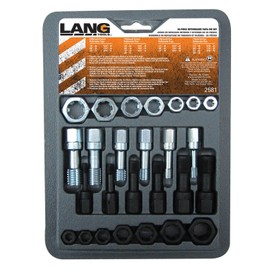 Lang Tools 2581 26-Piece Thread Restorer Tap and Die Set, black