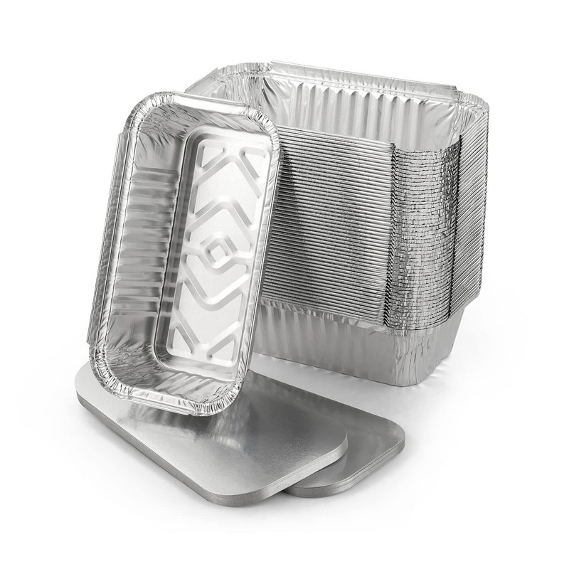 Homeshopa Aluminum Foil Trays Containers with Lids, 150 Pack Large