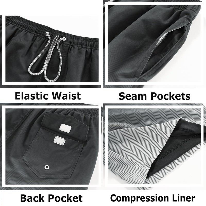 APTRO Mens Swimming Shorts Swimming Trunks Men Compression Liner Swim