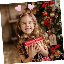 FOMIYES 3sets Elegant Heart Design Headband Valentine's Day Party Headdress Durable Fashionable 4pcs*3