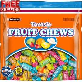 Tootsie Roll Fruit Chews, Gluten Free Assorted Fruit Flavors, 14.37 oz