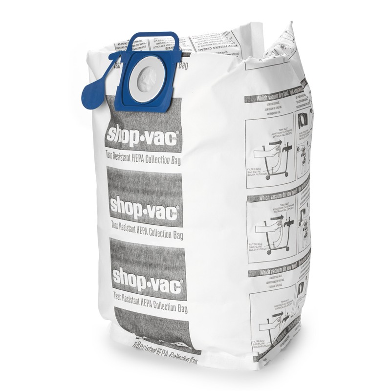 Shop-Vac 9021833 Genuine Hepa Tear Resistant Collection Filter Bags, 12-20