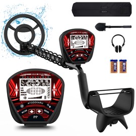 ATODEKARU Metal Detector for Adults Professional, Pinpoint Metal Detector Waterproof Gold and Silver, Higher Accuracy, Bigger LCD Display, Strong Memory Mode, 10" IP68 Coil, New Advanced DSP Chip