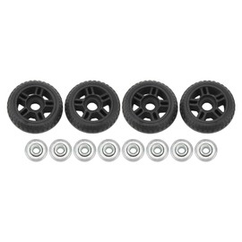 4Pcs Luggage Wheels 360 Degree Rotation Quiet Operation Replacement Universal Suitcase Luggage Wheel for Repair