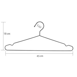 Jetdio 17.7" Strong Metal Wire Hangers Clothes Hangers, Coat Hanger, Standard Suit Hangers, Ideal for Everyday Use, 30 Pack, Matt Black