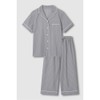 JAJU [JAJU] Women's Light Cotton 7/8 Pajama Set_Light Gray