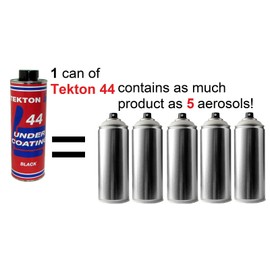 Tekton44 Undercoating for Trucks, Black Sprayable Auto Undercoating (5 Liter Cans + 1 Spray Gun + 1 Spray Wand), 5 Cans + 1 Spray Gun + 1 Wand