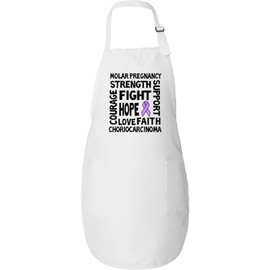 inktastic Choriocarcinoma and Molar Pregnancy Awareness Strength Fight Support Love Adult Apron White 32465