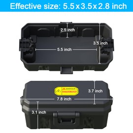 2Packs Outdoor Electrical Box,Waterproof IP54 Outdoor Outlet Covers Weatherproof Extension Cord Covers Protect Outlet, Plug,Socket,Timer,Power Strip,Surge Holiday Light (Black) (Black)