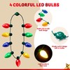 JOYIN 6 Packs Christmas LED Light Up Bulb Necklaces 9