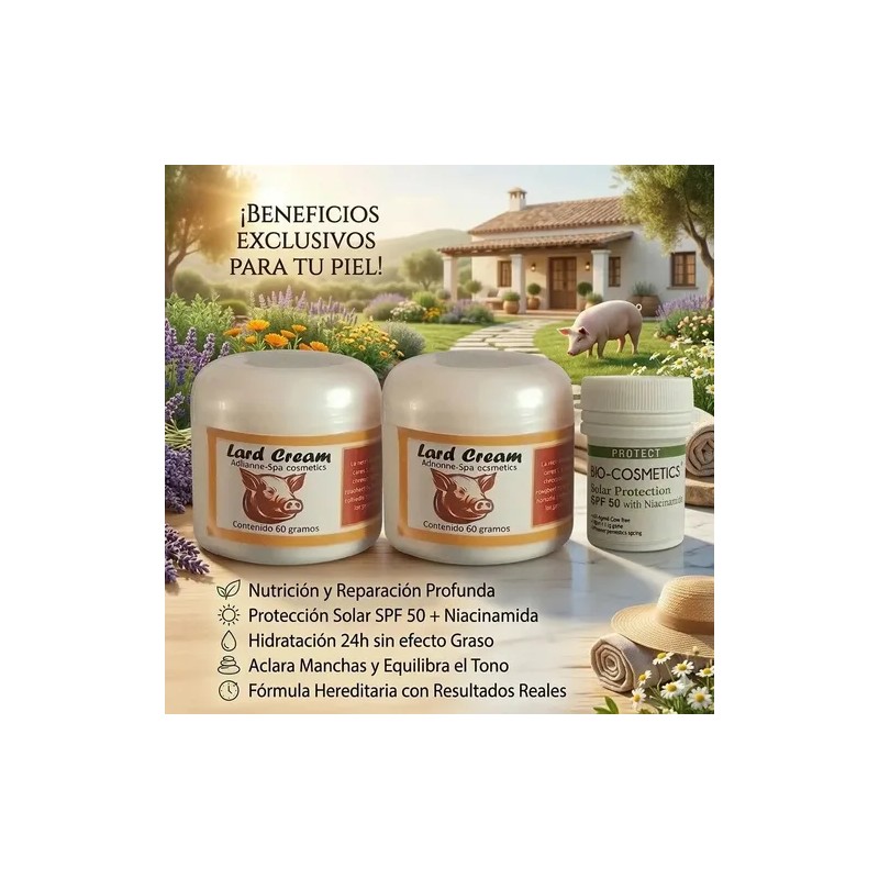 Crema Cosmética Sebo Cerdo Multi Beneficios 2 Pack+regalo