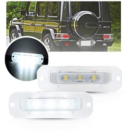 NSLUMO Canbus Full LED Number Plate Light Assembly Replacement for M-Be.nz W463 G55 G500 G550 G-Class Pack of 2