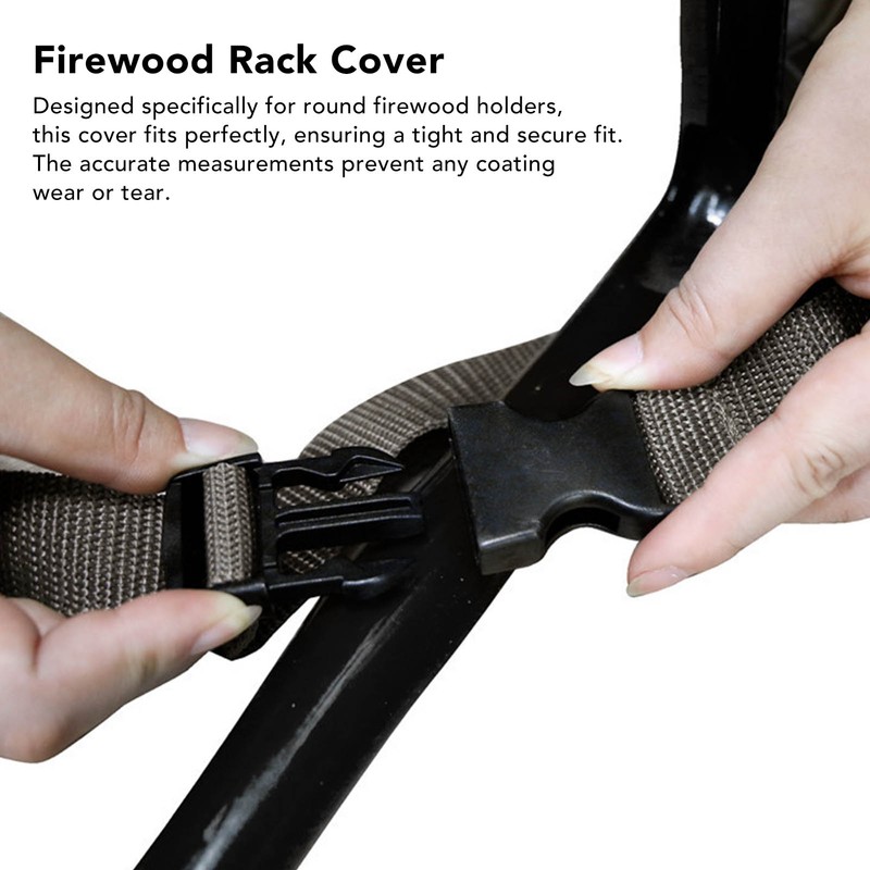 Firewood Cover Round Log Hoop Cover 210D Oxford Colth Water