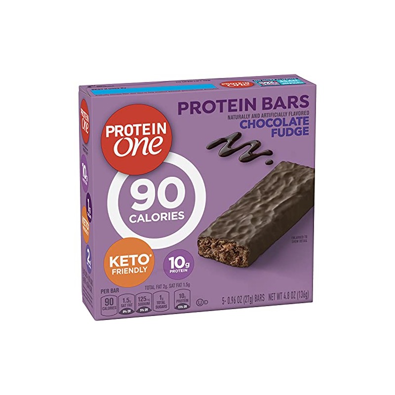 Protein One 90 Calorie Protein Bars, Chocolate Fudge, Keto Friendly,