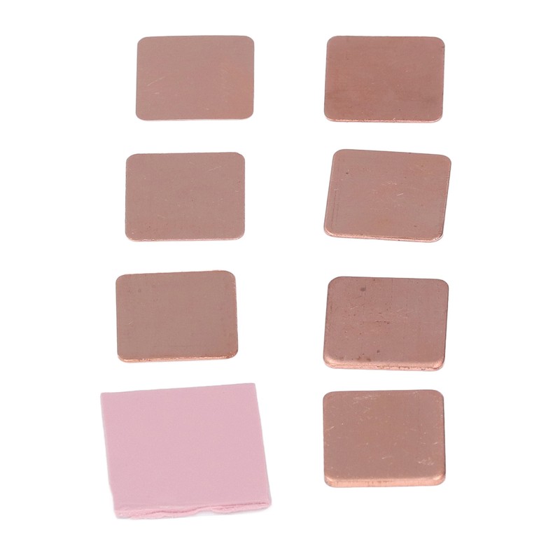 70PCS Copper Heatsink Sheets with 10PCS Silicone Pads Cooling Thermal