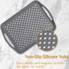 17.7" x 12.5" Anti-Slip Serving Trays with Handles, 3 Pcs
