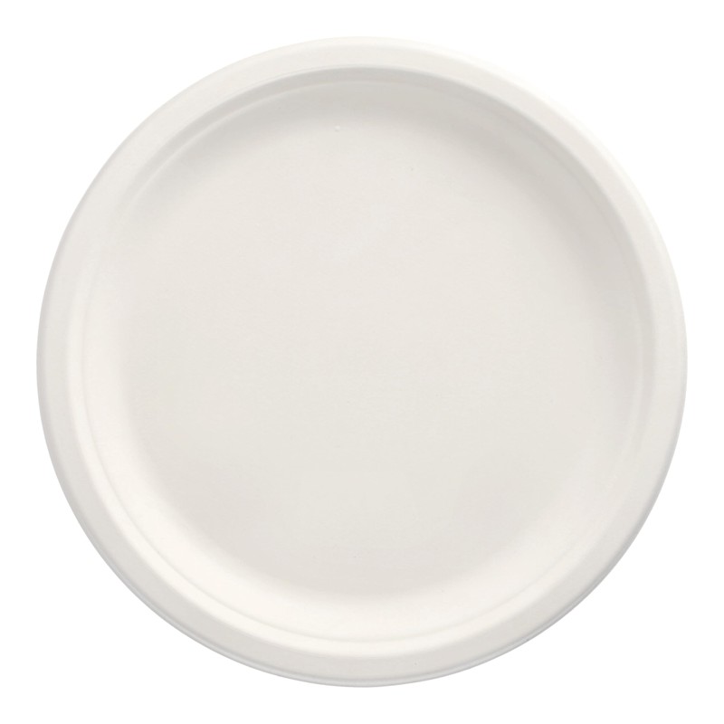 PAPSTAR 50 Plates, Sugar Cane Pure Undivided Diameter 26 cm