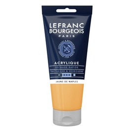 Lefranc & Bourgeois 300397 Fine Aycrl Paint 80ml Tube, Highly Pigmented Good Coverage Cream, Homogeneous Texture, Naples Yellow