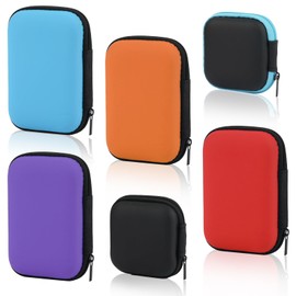 Pack of 6 Playing Cards Box UNO Storage Box for Cards Playing Card Box Mixing Headphones Bag Case for In-Ear, Dice Case