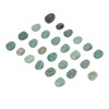 25pcs Rune Stones Set Hand Carved Polished Green Aventurine Portable