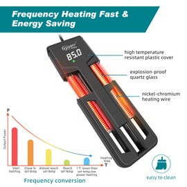hygger Aquarium Heater,75W/150W/300W Submersible Fish Tank Water Heater Double Quartz Explosion-Proof with for Freshwater Saltwater Tank