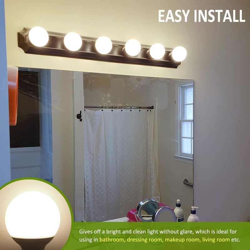 GIOVAR 8-Pack LED Bathroom Light Bulbs, 4000K Natural White Night