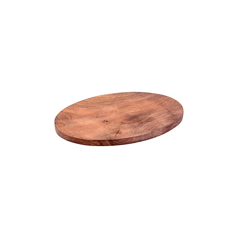 NKlaus Dark Mango Wooden Plate oval 10x8cm presentier Plate Decoration