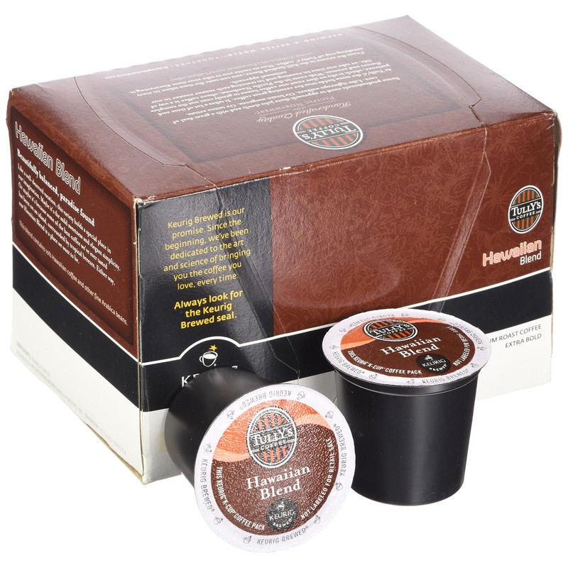 Tully's Coffee Hawaiian Blend 12 KCups 4.8 Oz