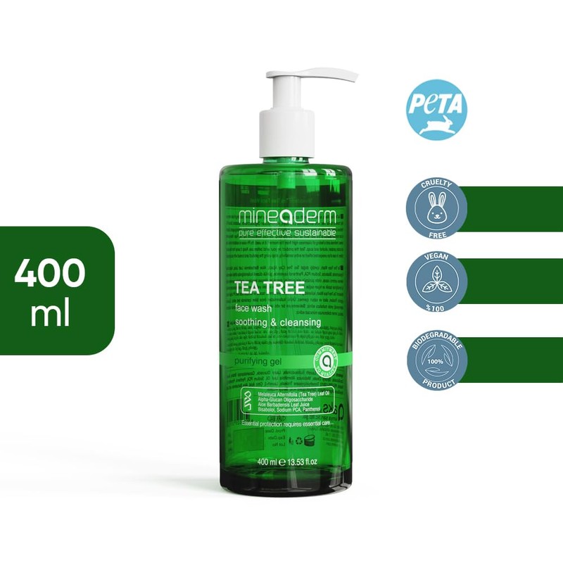 Mineaderm Tea Tree Face Wash 200 ml (13.5) (400 ml)