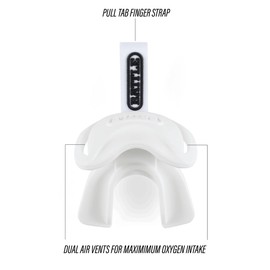 Battle Sports Speedtab F7 Football Mouthguard, No Boiling Required, Braces Compatible, Pull Tab Design (White)