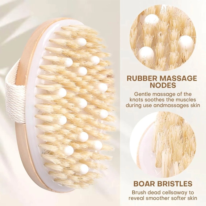 Bealihelp 2 Pack Dry Brushing Body Brush